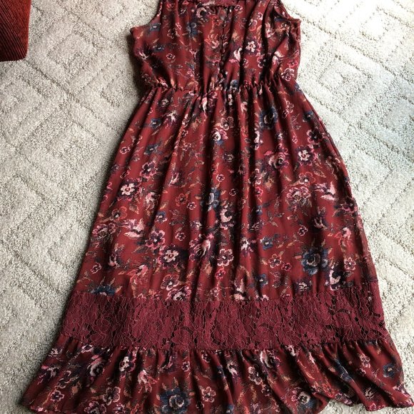 Eyeshadow sleeveless dress with lace Size M - Picture 2 of 14